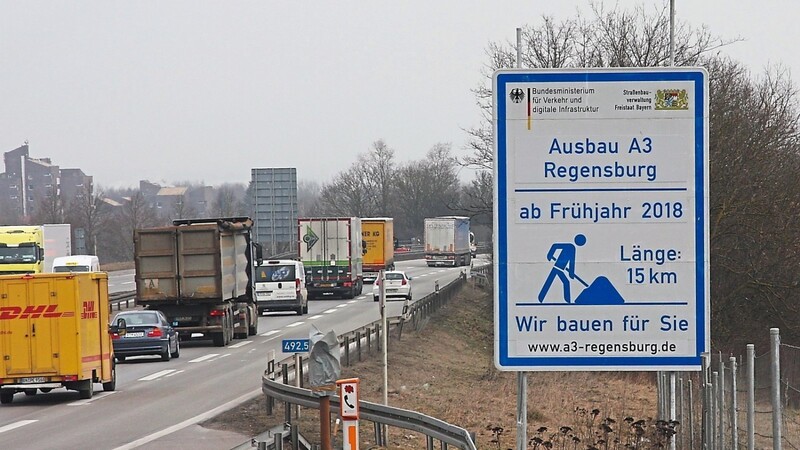 In den kommenden zwei Wochen kommt es erneut zu Sperrungen auf der A3 im Großraum Regensburg.