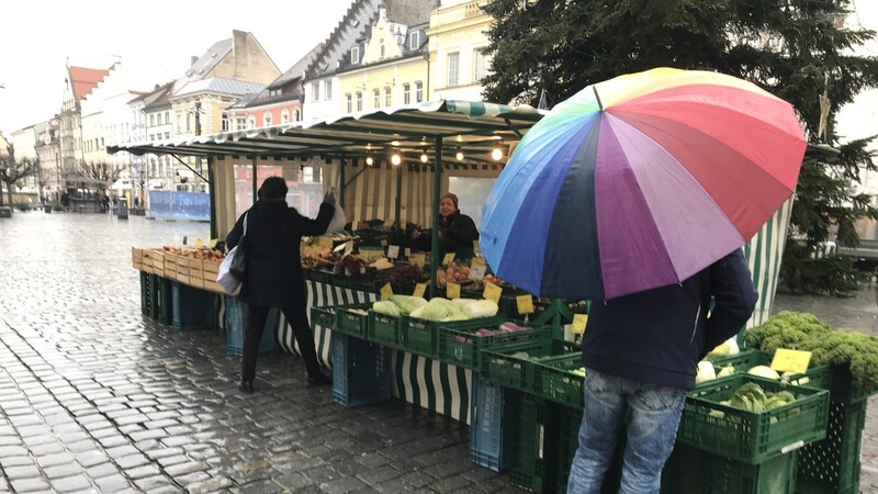 Tanja Seubert, Betriebsinhaberin der gleichnamigen Gärtnerei, bietet auch im Winter Montag bis Samstag hauptsächlich selbst produziertes Gemüse und selbst gezogenen Salat in großer Vielfalt an.