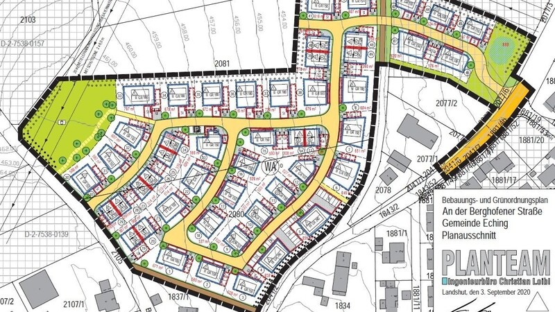 Das Baugebiet "An der Berghofener Straße" wird in zwei oder drei Abschnitte unterteilt - und nicht auf einmal vergeben.