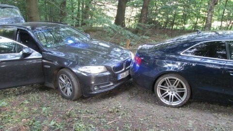 Das Einsatzfahrzeug mit dem gestohlenen Audi.