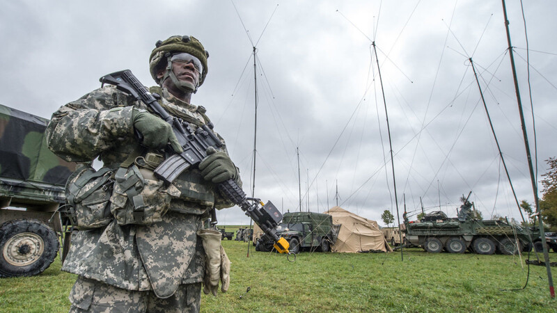 US-Soldat in Grafenwöhr. Knapp 35.000 US-Soldaten sind derzeit in Deutschland stationiert. (Symbolbild)