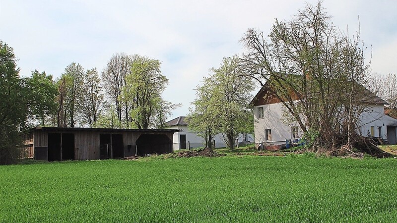 Derzeit steht ein unbewohntes Haus auf dem Grundstück.