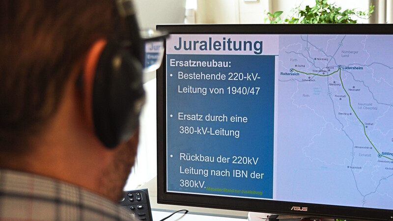 Online statt vor Ort: Wegen der Corona-Pandemie informierte Tennet in Webinaren über die Planungen zur Juraleitung. Die Bürger konnten ihre Fragen stellen.