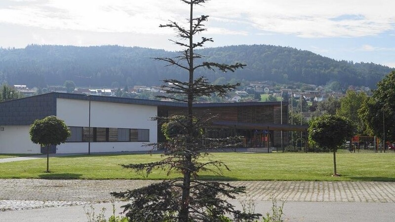 Einen jämmerlichen Eindruck erweckt die Nordmanntanne im Gemeindezentrum.