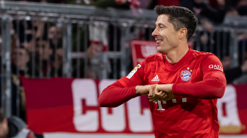 Robert Lewandowski vom FC Bayern erzielte gegen Werder Bremen einen Doppelpack