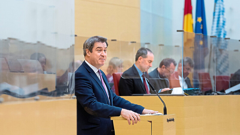 "Jetzt ganz oder gar nicht", sagt Ministerpräsident Markus Söder in seiner Regierungserklärung.