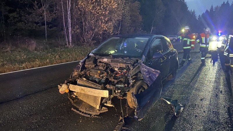 Am Auto der jungen Frau entstand Totalschaden.