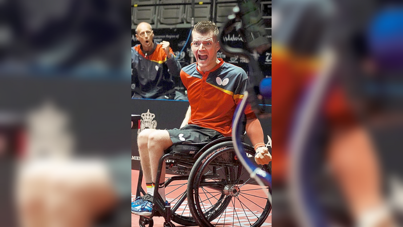 So sieht pure Freude aus: Thomas Schmidberger bei der Para-Tischtennis-WM in Granada.