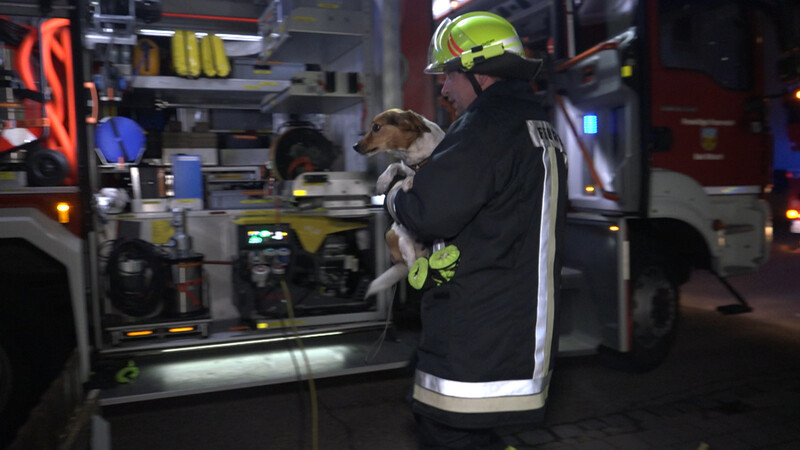 Kurz vor Mitternacht mussten die Feuerwehren am Samstag in die Gerhart-Hauptmann-Straße in Bad Abbach ausrücken.