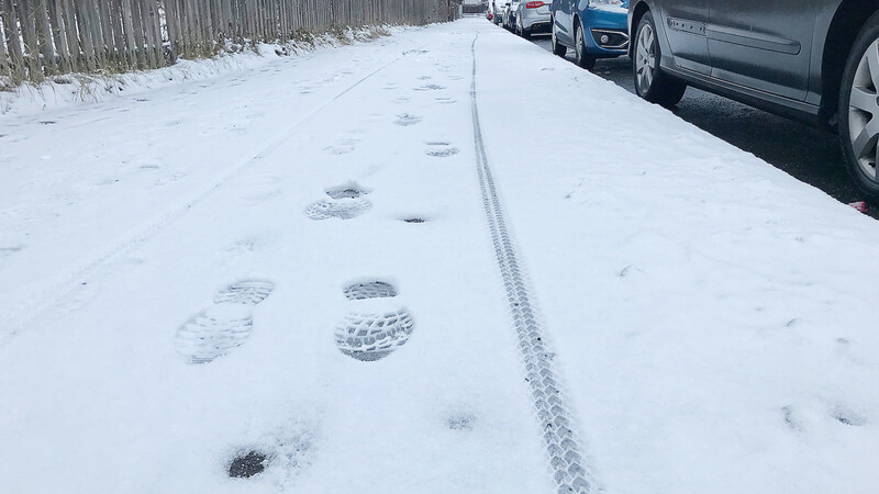 Wenn so wenig Schnee liegt wie auf diesem Foto vom 9. Januar, kommt man als Radfahrer auch im Winter problemlos vorwärts.