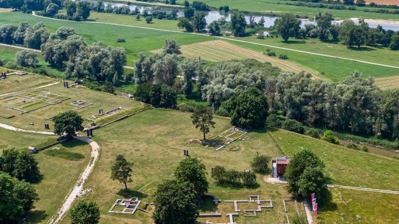 Das Römerkastell Abusina an der Donau.