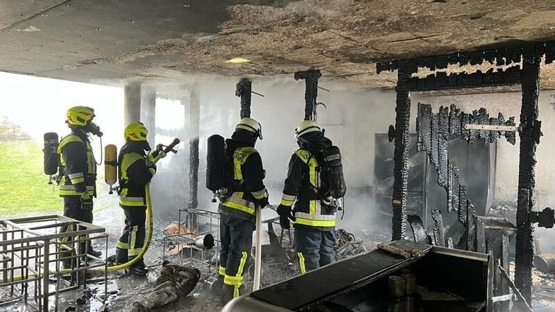 Atemschutzträger im Einsatz.