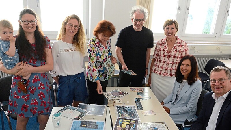 Treffen der Macher, Unterstützer und Sponsoren: (von links) Arthur und Alexandra Mößle, Christiane Schrödl, Gerda Fischer, Rudi Heinz, Anita Meinelt, Manuela Radspieler und Dr. Michael Langauer.