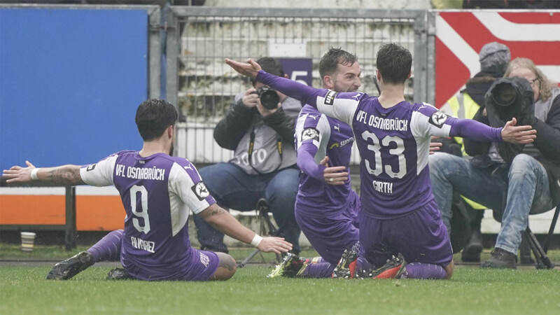 In der Dritten Liga viel Grund zu jubeln: der VfL Osnabrück.