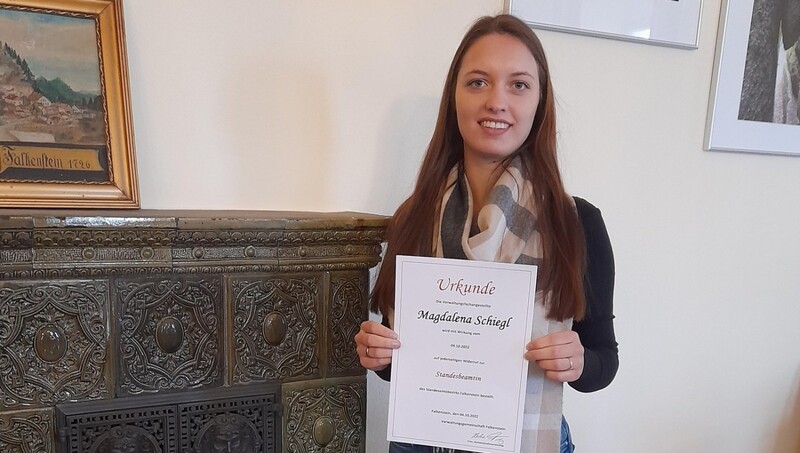 Magdalena Schiegl ist seit Oktober eine der jüngsten Standesbeamten im Landkreis Cham. 