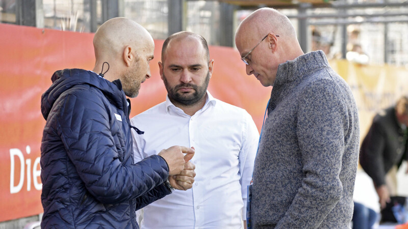 Löwen-Bosse: Sportchef Günther Gorenzel, Geschäftsführer Michael Scharold und Präsident Robert Reisinger (v.li.).