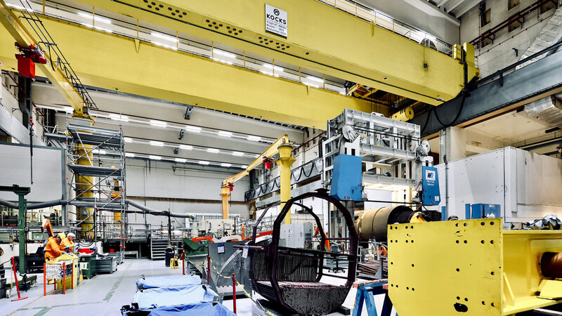 Im Kraftwerksblock 1 wurde das Zerlegungs- und Bearbeitungszentrum "Zebra" im Maschinenhaus eingerichtet.