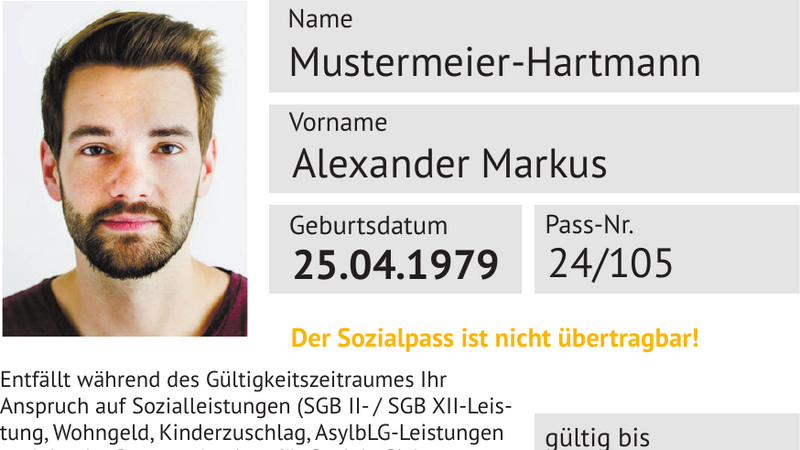 ... und so die Rückseite. Der Pass hat Scheckkartenformat.