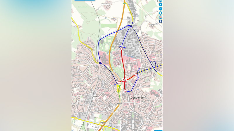 Verkehrsteilnehmer müssen die Straßensperrung großräumig umfahren.