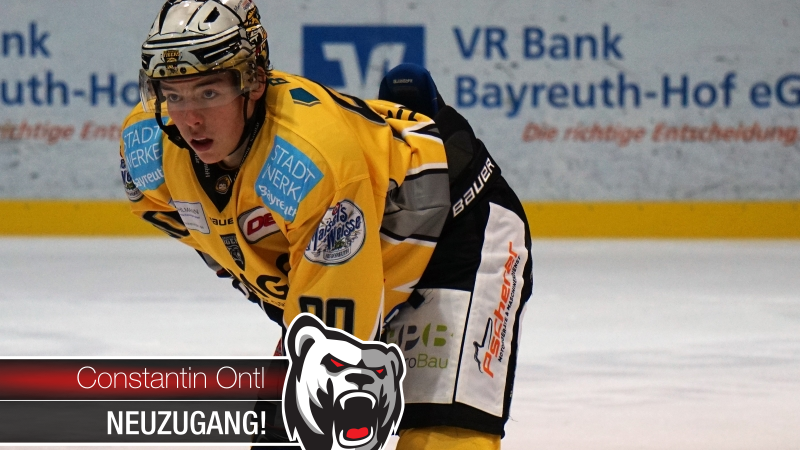 Ein neuer Stürmer für die Eisbären: Das 19-jährige Talent Constantin Ontl wechselt zur kommenden Saison nach Regensburg.