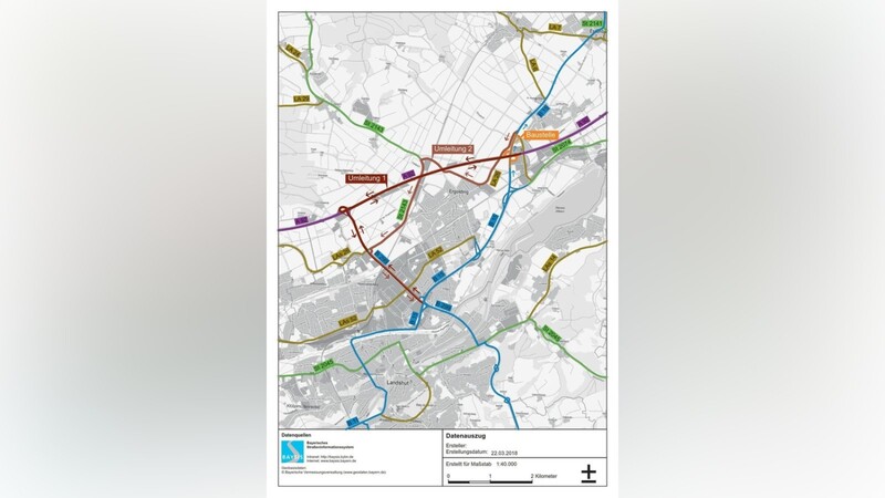 Ab Montag wird der Verkehr bei Essenbach umgeleitet.