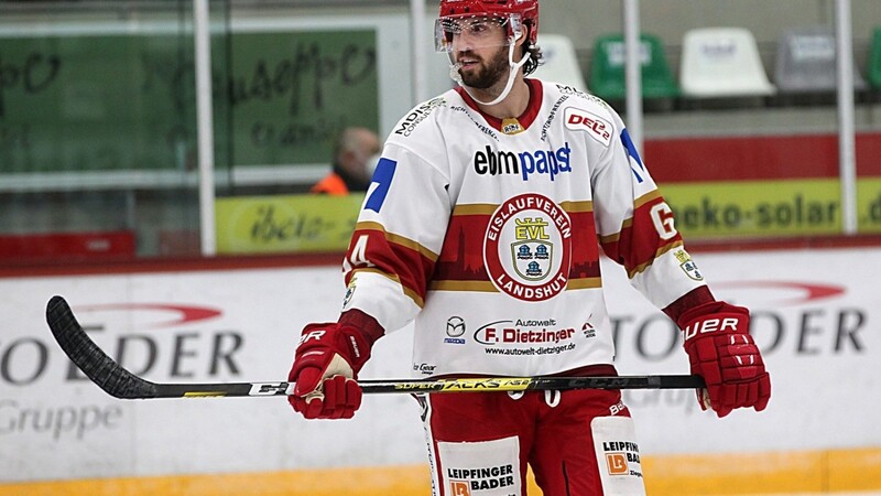 Brandon Alderson vom EV Landshut sorgte im Testspiel gegen die Kassel Huskies für einen Doppelpack.