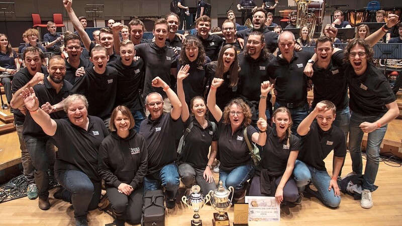 Nach dem EM-Triumph war der Jubel bei der Brass Band Regensburg groß.