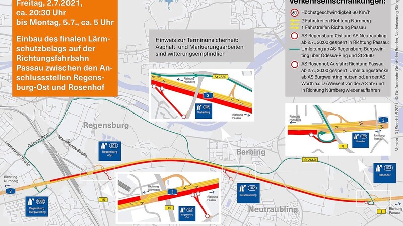 Die Bauarbeiten an der A3 werden insgesamt noch bis 2024 dauern.