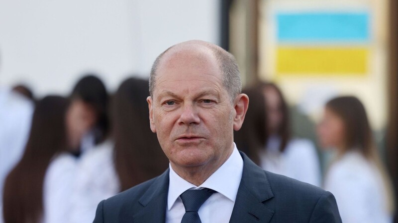 "Unser Ziel ist, dass der russische Invasionsversuch scheitert": Bundeskanzler Olaf Scholz.