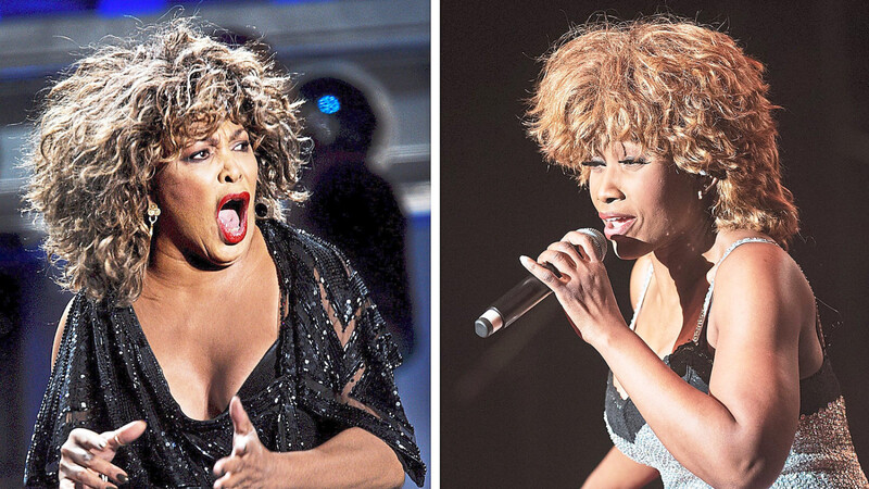 (Un)verwechselbar: Die Bilder zeigen Tina Turner (2009, l.) und Turner-Darstellerin Coco Fletcher (bei der Premiere "Simply the best", 2017).