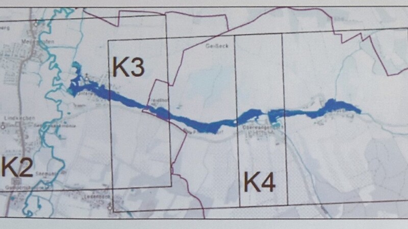 Aufgezeigt wurde auf der Sitzung das Überschwemmungsgebiet "Wangenbacher Bach".