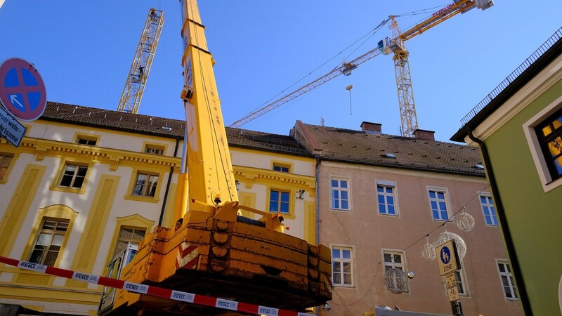 Der Autokran in der Seminargasse.