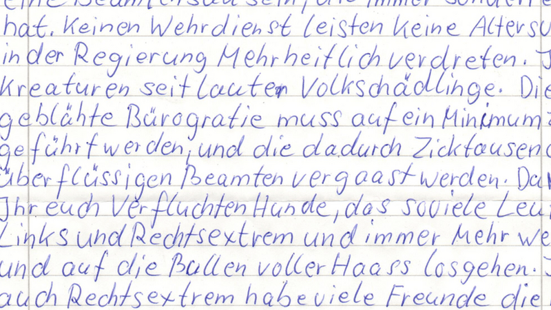 Größer als der Hass in den Worten ist nur die Zahl der Rechtschreibfehler.