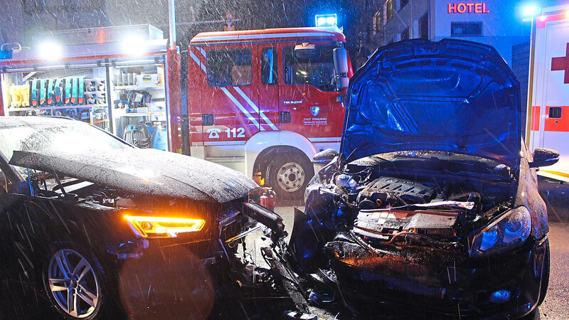 Ein Unfall 2020 an der Ecke Gabelsbergerstraße/Wittelsbacherhöhe.