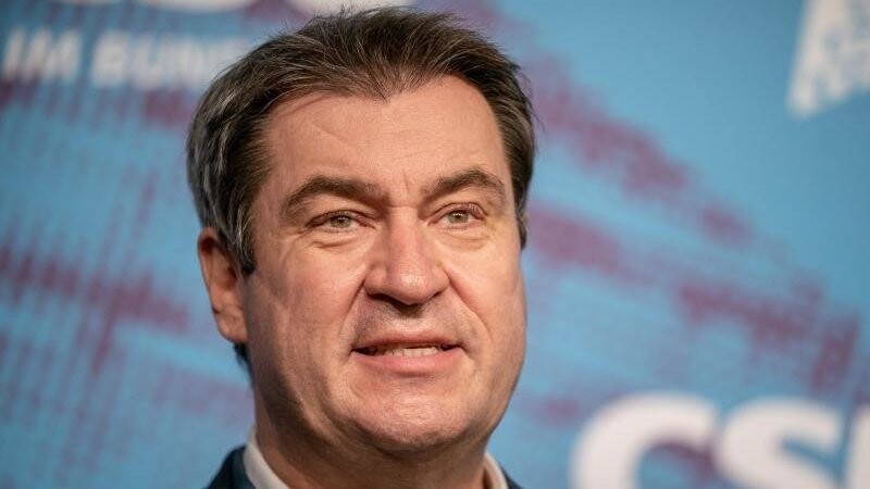 Markus Söder (CSU), Ministerpräsident von Bayern und CSU-Vorsitzender, spricht. Foto: Michael Kappeler/dpa-Pool/dpa/Archivbild