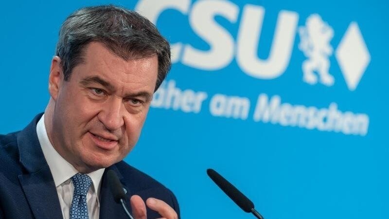 Markus Söder (CSU) bei einer Pressekonferenz. Foto: Peter Kneffel/dpa/Archivbild