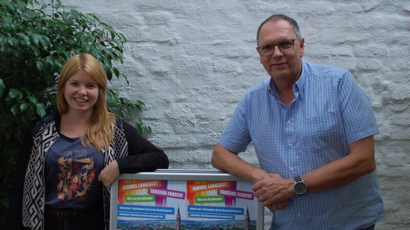 Die Vereinsvorsitzenden von "Queer in Niederbayern", Marlene Schönberger und Herbert Lohmeyer.