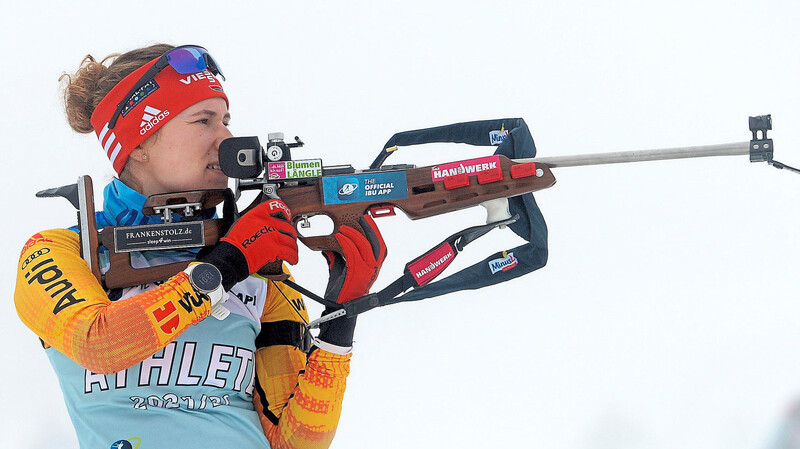 Nach ihrer Enttäuschung über die verpasste Olympia-Teilnahme nimmt Janina Hettich - hier beim Training am Dienstag - am Arber die EM-Medaillen ins Visier.