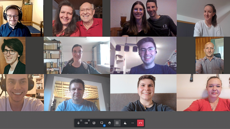 Ein Foto von der ersten virtuellen Jahresversammlung in der Vereinsgeschichte von "Kinderlicht".